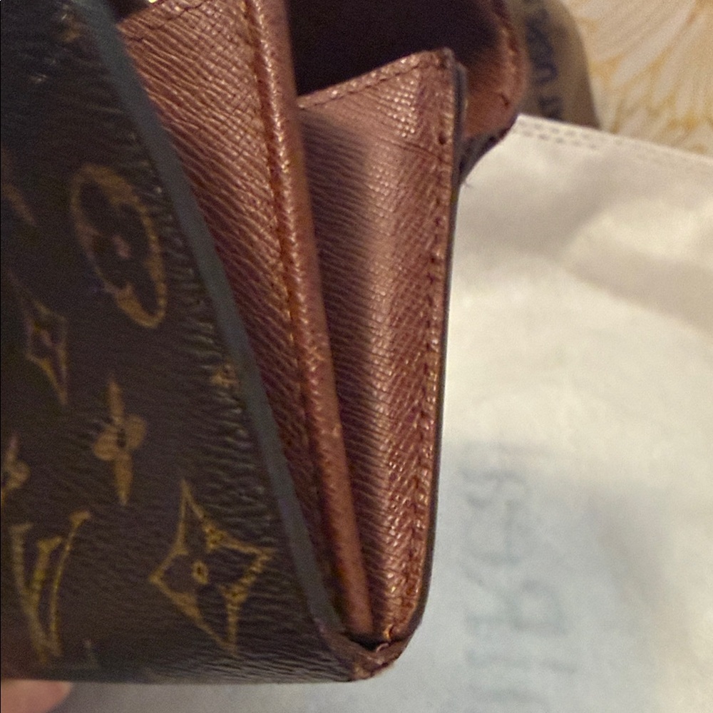 Louis Vuitton Sarah Long Brown Monogram Flap Snap Wallet Vintage - Picture 8 of 11